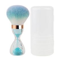 Hot Hourglass-shaped Nail Dust Brush Soft Manicure Nail Art Dust Powder Remover Brushes Clean Up Tools for Home Use or Salon