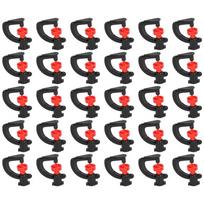 30PCS 360 Degree Sprinkler Head Rotating Rotating Spray Nozzle Micro Sprayer  Agricultural Watering Black and Red