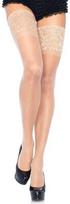 Leg Avenue Hosiery Leg Avenue Plus Size Sheer Thigh Highs with Silicone Lace Top Nude