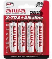 AIWA X-TRA AA Alkaline Batteries LR6 1.5V Blister Pack of 4