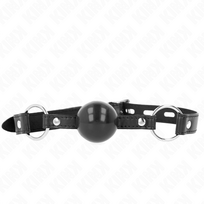 Kink Collar Gag KINK Juodas Ball Gag TPE 4cm - Adjustable Strap, 60cm Total Length