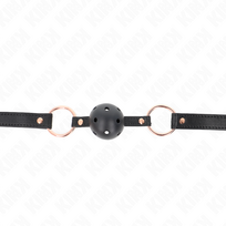 Kink Collar Gag KINK Premium TPE Ball Gag 4 cm - Adjustable Strap, Juodas, 60 x 2 cm