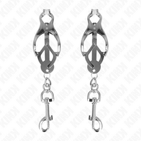 Kink Nipple Grip KINK Japanese Clover Nipple Clamps with Hooks Sidabrinis - Adjustable Metal Design