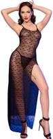 Chilirose CR 4707 Elegant Long Babydoll & Thong Set Juodas Size S