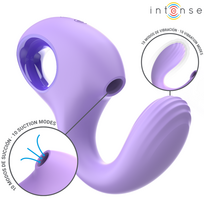Intense Fun INTENSE Baxter Dual-Action Violet Stimulator with 10 Modes, Atsparus vandeniui