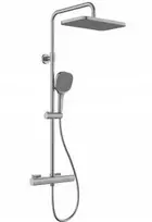 Dušo rinkinys KFA 5756-910-61 / KFA / MALAGA / LIETKONIS SU TERMOSTATU, SIENINIS LIETKONIS, PVD GUN METAL Pilkas /