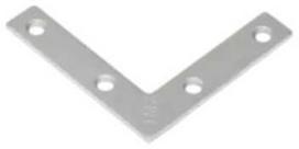 DMX Kampas plokščias NA05 50x50x10x2.0 mm cinkuotas