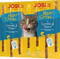 Skanėstas katėms JOSICAT Meat Sticks, su lašiša ir upėtakiu, 35 g