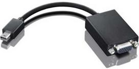 AV adapteris Lenovo DisplayPort - D-Sub (VGA), juodas (DP į VGA vaizdo adapteris)