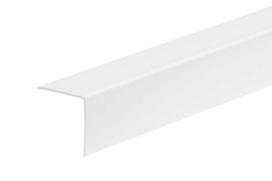 Cezar PVC kampinis profiliuotis W-PC-K2525-101-275, baltos sp., 2750 x 25 x 25 mm