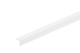Cezar PVC kampinis profiliuotis W-PC-K1010-101-275, baltos sp., 2750 x 10 x 10 mm