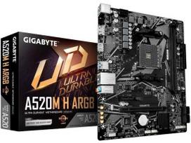 Pagrindinė plokštė GIGABYTE A520M H ARGB płyta główna AMD A520 Socket AM4 micro ATX