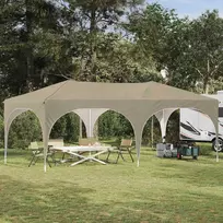 Pop-up šventinis palapinė 575 x 288 x 245 cm Kreminė