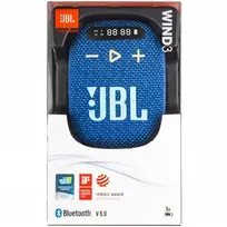 Store24 Belaidė kolonėlė JBL Wind 3 su laikikliu ant vairo, mėlynos spalvos
