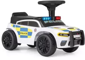 Policijos važinėjamas automobilis baltas
