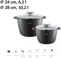 Akmens masės 4 dalių puodų rinkinys ZL-7011