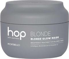 MONTIBELLO Hop Skirtas šviesiems plaukams Glow Mask šviesinamoji kaukė balintiems ir šviesiems plaukams, 200 ml