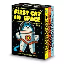 KNYGA Barnett, Mac First Cat in Space 3-Book Box Set: A Graphic Novel Collection: The First Cat in Space Ate Pizza, The First Cat in Space and the Soup of Doom, The First Cat in Space and the Wrath of the Paperclip