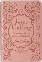 KNYGA Young Sarah Jesus Calling, Rožinė Leathersoft, with Scripture References: Enjoying Peace in His Presence (A 365-Day Devotional)