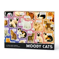 KNYGA Brass Monkey, Brass Moody Cats 1000 Piece Puzzle
