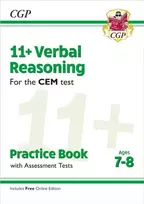 KNYGA Cgp Books 11+ CEM Verbal Reasoning Practice Book & Assessment Tests - Ages 7-8 (with Online Edition)