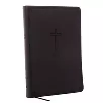 KNYGA Nelson Thomas NKJV, Value Thinline Bible, Large Print, Charcoal Leathersoft, Raudona Letter, Comfort Print: Holy Bible, New King James Version
