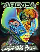 KNYGA English, Ron Ron English's Area 54 Alien Coloring Book: Ron English Coloring Book, A