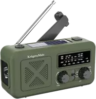 Radio solarne, przenośne radio awaryjne SOS, powerbank 2000mAh, latarka, dynamo, Kruger & Matz