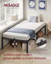 Lova Metalinis lovos rėmas su daiktų laikymo vieta ir moderniu dizainu miegamajam