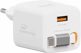 Įkroviklis Swissten SWISSTEN Adapteris sieciowy SlideCHARGE GaN 45W, 1 port, su kablem USB-C