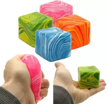 Marmurinis antistresinis minkomas žaislas Kubas, 5 cm - Žalia