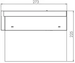 Intelight 2,5W avarinis/evakuacinis šviestuvas DIRECTO S M 1H MT, juodas