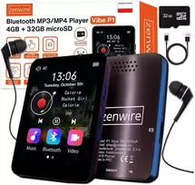 Zenwire Grotuvas Przenośny MP3 MP4 Bluetooth FM radijas Diktofonas SD Ausinės 36GB