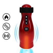 Pumped By Shots Virtuo Metallic Raudona Suction & Vibration Intimate Device with Phone Holder