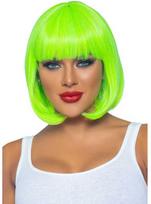 Leg Avenue Accessories Leg Avenue Fluorescent Short Bob Wig Neon Žalias - High Visibility