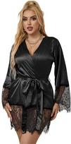 Subblime Sets Subblime 953805 Juodas Lace Pajama Set with Thong L/XL