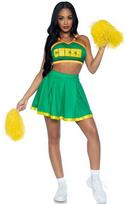 Leg Avenue Costumes Leg Avenue Cheerleader Costume Žalias M/L - Sporty Set with Pom Poms