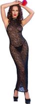 Chilirose Babydolls Chilirose CR 4690 Elegant Long Babydoll & Thong Set Juodas Size M