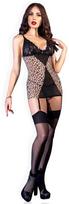 Chilirose Babydolls Chilirose CR 4485 Wildcat Chemise Set with Garter Belt & Thong, Size M
