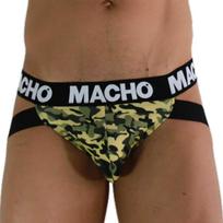 Macho Underwear MACHO MX28MV Jockstrap Military Žalias XL - Anatomical Support Fit