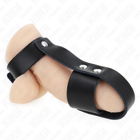 Kink Ring Power KINK Leather Cage Ring Adjustable Divider - High-Quality Juodas Strap System