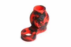 XR Brands Hell Hound Silicone Ball Stretcher Sleeve Raudona 68.6mm