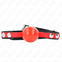 Kink Collar Gag KINK Model 4 Soft TPE Ball Gag 4cm - Adjustable Strap 37-52cm Juodas