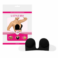 Bye Bra U-Style Support Bra Cup B Juodas - Adhesive, Low-Cut Solution