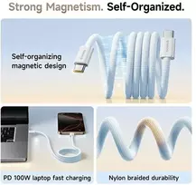 Baseus Dynamic 4 Pro Series Data Cable USB-C – USB-C 100W 1m Galaxy Mėlyna