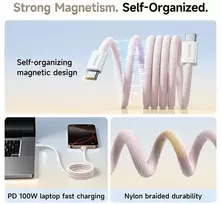 Baseus Dynamic 4 Pro Series Data Cable USB-C – USB-C 100W 1m Baby Rožinė