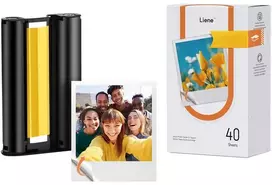 Spausdintuvas Liene Amber 3x3' Self-Adhesive Photo Paper, 40 Sheets + 1 Refill