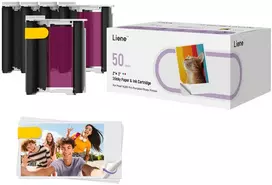 Spausdintuvas Liene 2x3" foto popierius, 50 lapų + 5 rašalo kasetės