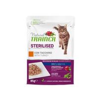 Natural Trainer Cat Sterilised Turkey konservai su kalakutiena katėms, 85 g