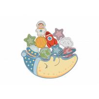 Miegantis mėnulis Balansuojantis medinis dėlionės Montessori žaislas TOOKY TOY